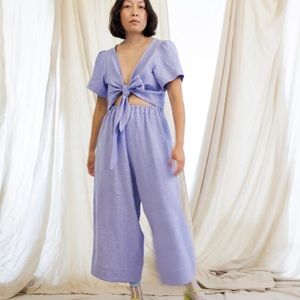 Mid Easy pant in Cornflower Blue